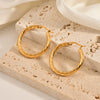 3pair/set Simple Twist Circle Round Hoop Earrings for Women Stainless Steel Huggie Ear Buckle Statement Jewelry - Image 4