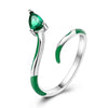 Clover Adjustable Ring Silver Rotating Cherry Blossom Flower Open Rings For Women Wedding Jewelry Gift - Image 11