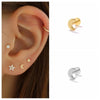 2pcs Silver Zirconia Labret Lip Ring Tragus Cartilage Piercing Stud Earrings for Women Men Earring Jewelry - Image 6