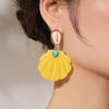Big Coconut Cute Shell Drop Earrings for Women Korean Acrylic Jewelry Resin Hanging Earing For Girls Party - Image 7