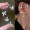 Zircon Butterfly Ear Clips Sparkling Rhinestone Ear Cuff Clips Earrings Without Piercing For Women Wedding Jewelry Gifts - Image 9