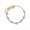 Stainless Steel Beaded Snake Chain Bracelet in Gold-Tone with 19 cm Length - Image 13