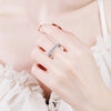 Djmax Silver 3mm Full Enternity Diamond Engagement Ring For Women Wedding Band Ring - Image 4