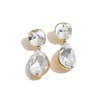 Stainless Steel K9 Crystal Drop Earrings Stainless Steel Dual Layer Jewelry - Image 7