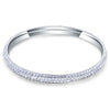 Geometric Zircon Cuff Bracelet For Women Golden Plated Open Bangle Party Wedding Jewelry Gifts - Image 8