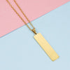 10Pcs Mirror Polished 10x40mm Strip Pendant Necklaces Stainless Steel Cable Chain Necklaces For Women Men - Image 2