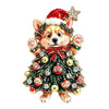 Christmas Enamel Brooch Vintage Blue White Porcelain Style Santa Snowman Cat Reindeer Lapel Pin Xmas Festive Badge CoatSweater - Image 19