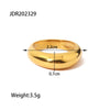 Stainless Steel Zircon Ring Asymmetric Size Double Flap Stackable Ring Women's Jewelry Party Gift - Image 13