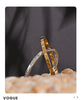 Stylish Cubic Zirconia Stainless Steel Wrist Bangle Bracelet Gold Plated Jewelry for Women Charm - Image 14