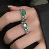 Vintage Geometric Zircon Open Finger Rings For Men Women Jewelry Gift Party Hip Pop кольцо женское - Image 4