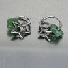 Star Earrings Gothic Harajuku Retro Cute Stainless Steel Y2K Moon Imitation Jade Earrings Girls' Aesthetic Jewelry - Image 1