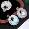 Jade Necklace Stones Pendant Flower Leaf Amethyst Rose Pink Quartz Black Onyx Crystal Donut Necklaces Jewelry - Image 4