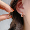 Chic Unique Chain Link Designed Female Hoop Earrings Shiny CZ Rose Gold Color Earrings Dainty Engagement Jewelry - Image 5