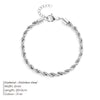Braided Chain Anklet Rose Gold Plated Stainless Steel Textured Twist Design Women Accessories Summer - Image 12
