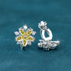 Female Small Red Zircon Stone Clip Earrings Charm Silver Color Wedding Jewelry For Women - Image 10