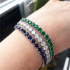 Adjustable Colorful Birthstone Tennis Bracelets for Women 4MM Crystal Bangle Female Hand Chain Jewelry Accessories - Image 4