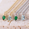 Water Drop Crystal Chic Choker Necklace Bracelet Earring Set for Women Hip Hop Shiny CZ Tennis Necklaces Set Jewelry - Image 5