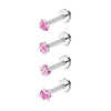 3mm Crystal Star Labret Piercing Stud Set Lip Ring Bulk Tragus Earring Flat Helix Stud Cartilage Jewelry Pack Lobe Earring Lot - Image 18