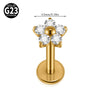 1/5PCS Implant Titanium Different Size Flower Zirconia Labret 16G Internal Threaded Cartilage Helix Lobe Earring Piercing - Image 17