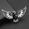 Retro Zircon Inlaid Eagle Brooch Charm Women's Brooch Jewelry Accessories Party Gift - Image 3