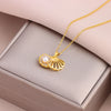 Sweet Sexy Zircon Crystal Series Pendant Necklaces For Women Female Stainless Steel Neck Chain Jewelry Girls Party Gift - Image 9