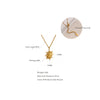 Stainless Steel Golden Casting Sun Pendant Necklace Simple Metal Texture Jewelry for Woman - Image 5