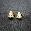 1 Pair Bowknot Christmas Tree Elk Jingle Bell Stud Earring for Women Stainless Steel Earrings Jewelry Xmas Gift - Image 14