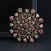 Colored Rhinestone, Snowflake Dandelion Brooch - Image 2