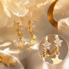 Small Simple Rhinestone Star Ear Buckle Hoop Earrings For Women Punk Cross Moon Sun Star Earring Party Jewelry - Image 2