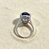 Siver Ring with Zircon Topaz Colorful Gradient Ring 13 18MM Large Stone Party Wedding Jewelry for Women - Image 3