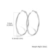 Stainless Steel Twist Circle Women Earrings Click Mobius Hoop Hies Earring And Mother's Day Gift - Image 7