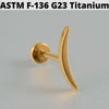 1PC Moon Titanium Cartilage Earrings Stud 16G Internally Threaded Helix Heart Ear Tragus Piercing Body Jewelry - Image 11