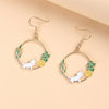 Cute Animal Drop Dangle Earrings For Women Girls Cat Rabbit Koi Dragon Colorful Enamel Golor Color Earrings - Image 22