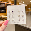 Pink Heart and Bow Stud Earrings Set with Pearl-Style Details - Image 11