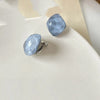 Non Pierced Irregular Geometric Ear Clip Earrings Candy Color Resin Jewelry Earcuffs For Women - Image 5