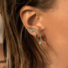 Multicolor Zircon Water Drop Small Hoop Earrings for Women Stainless Steel Pendant Piercing Earrings - Image 3