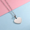 10Pcs/Lot Mirror Polish 20/25mm Heart Pendant Necklace Stainless Steel Cross Chain Necklace For Mens Women's Trends Jewelry - Image 2