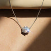 Simple Stylish Round Cubic Zircon Pendant Necklace for Women Sparkling Accessory Graceful Wedding Party Jewelry - Image 1