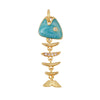 Enamel Fish Bone Squid Marine Sea Dalphin Charm Pendant, Gold Silver Plated Zircon Jewelry Finding Supplies - Image 14