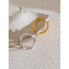 Stylish Unique Stainless Steel Pearls Geometric Open Chic Ring for Women Jewelry - Image 2