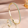 Zirconia Round Bangles For Women Girls Silver Color Metal Crystal Wristlet Jewelry Wedding Festival Gifts - Image 11