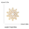 Snowflake Rhinestone Brooch with Pearl-Style Center and Color Options - Image 12