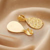 French Retro Water Droplet Clip on Earrings Female Geometric Irregular Relief Texture Design Punk Style Ear Clips Jewelry Gifts - Image 3