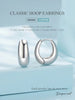 Gold Plated Silver Post Glossy Hoop Earrings, High Polished Statement Jewelry for Women - Image 13
