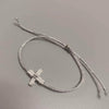 Hand-Woven Macrame Cross Bracelet Adjustable Bohemian Style Jewelry for Women Girls - Image 6