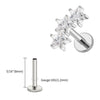 Titanium Triple Star Cluster Cartilage Earring 16G Flat Back Labret Stud Tragus Helix Piercing Jewelry - Image 10