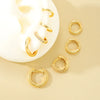 8pcs Crystal Circle Huggie Hoop Earrings for Women Simple Small Round Dangle Drops Earring Punk Jewelry Gifts - Image 2