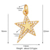 Cute Colourful Star Snowflake Sun FLowers Gold Charm Pendant, Cubic Zirconia CZ Paved,Jewelry Necklace Accessories - Image 6