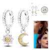 Silver Hoop Earrings For Woman Zircon Heart Shape Star Eardrop Earring Jewelry - Image 19