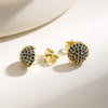 Paved Cubic Zirconia Round Stud Earrings For Women Multicolor Crystal Ear Studs Light Wedding Party Jewelry Gifts - Image 6